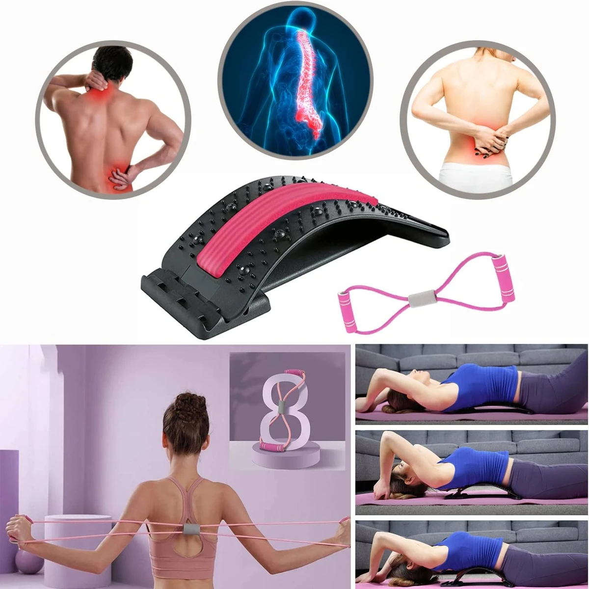 Back Pain Relief for Lower and Upper Back Stretcher Support
