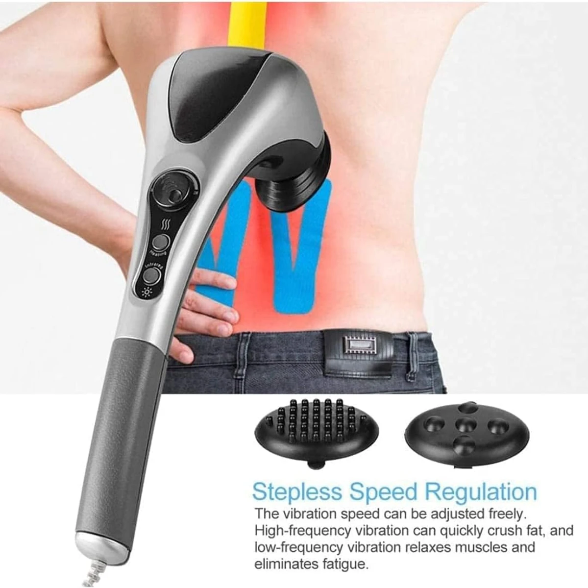 Double Heads Heating Massager