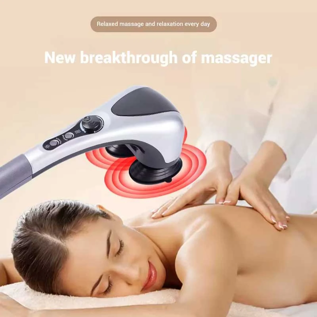 Double Heads Heating Massager