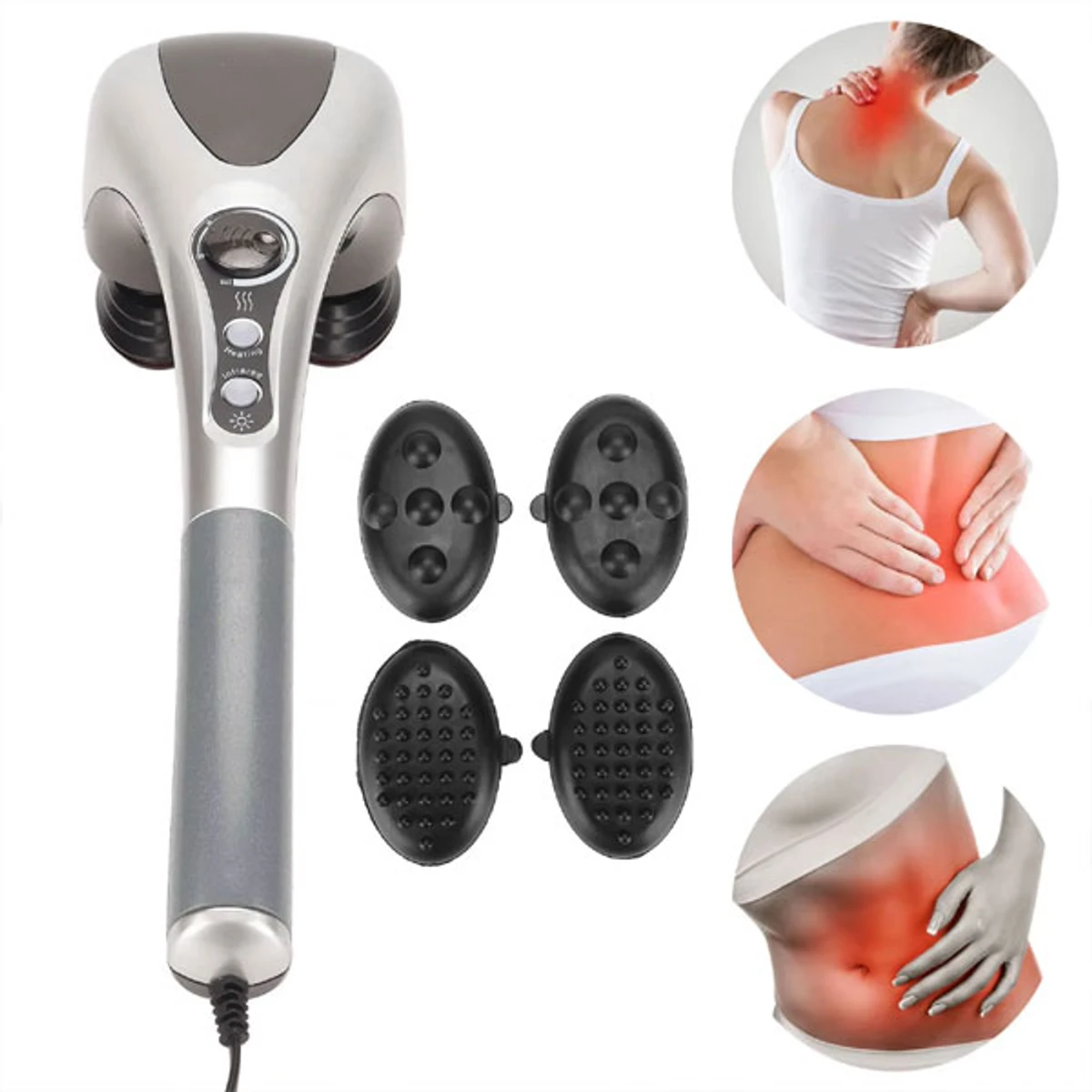 Double Heads Heating Massager