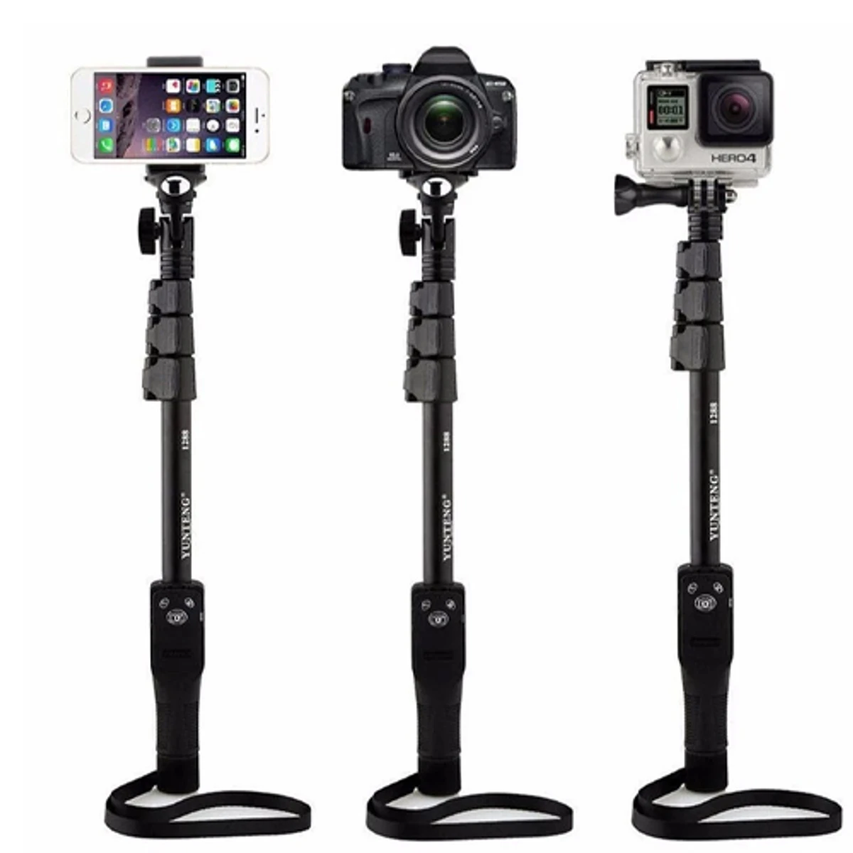 YT-1288 Extendable Selfie Stick Handheld Monopod Tripod With Shutter Release