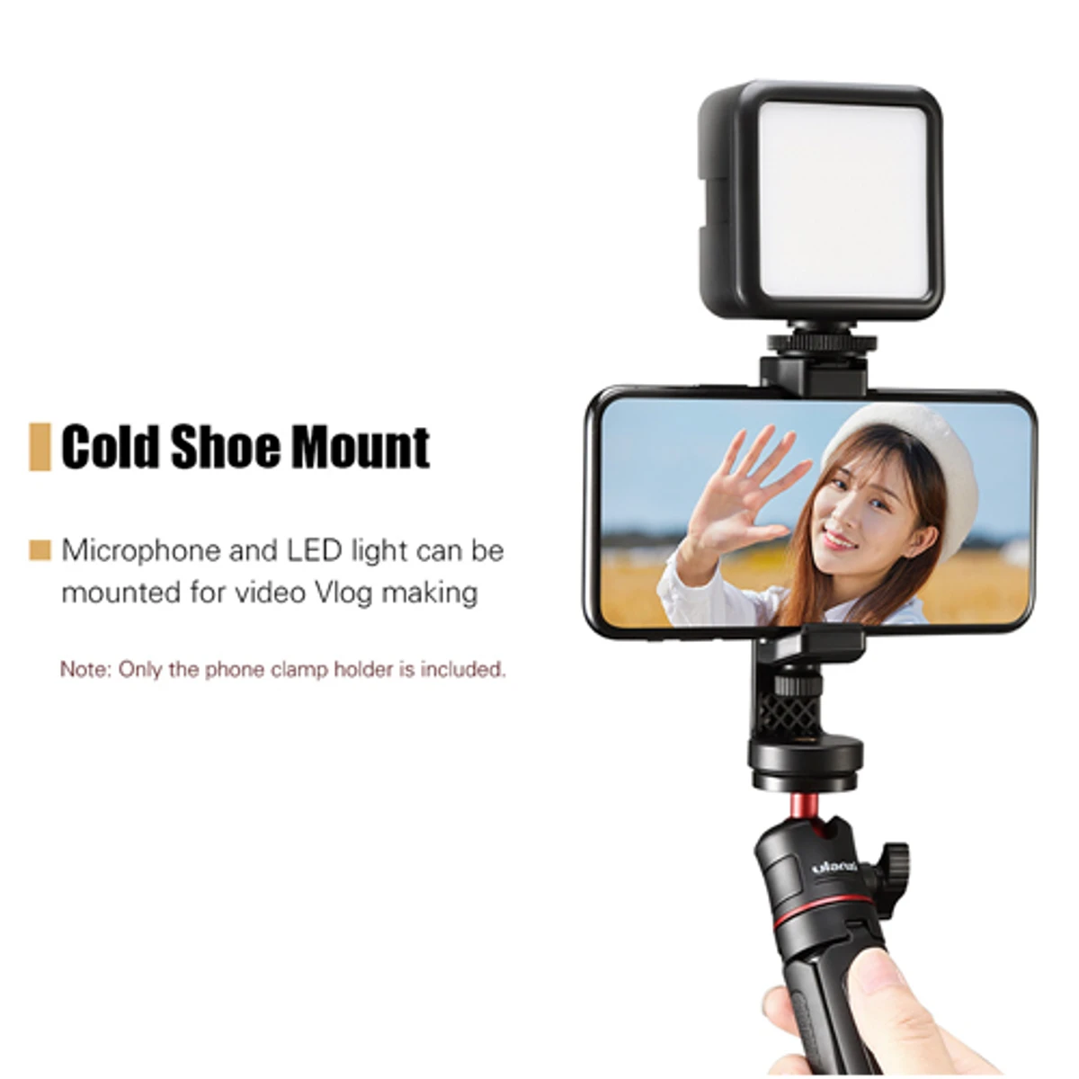 Ulanzi ST-17 360º Rotatable Mobile Holder With Cold Shoe Mount