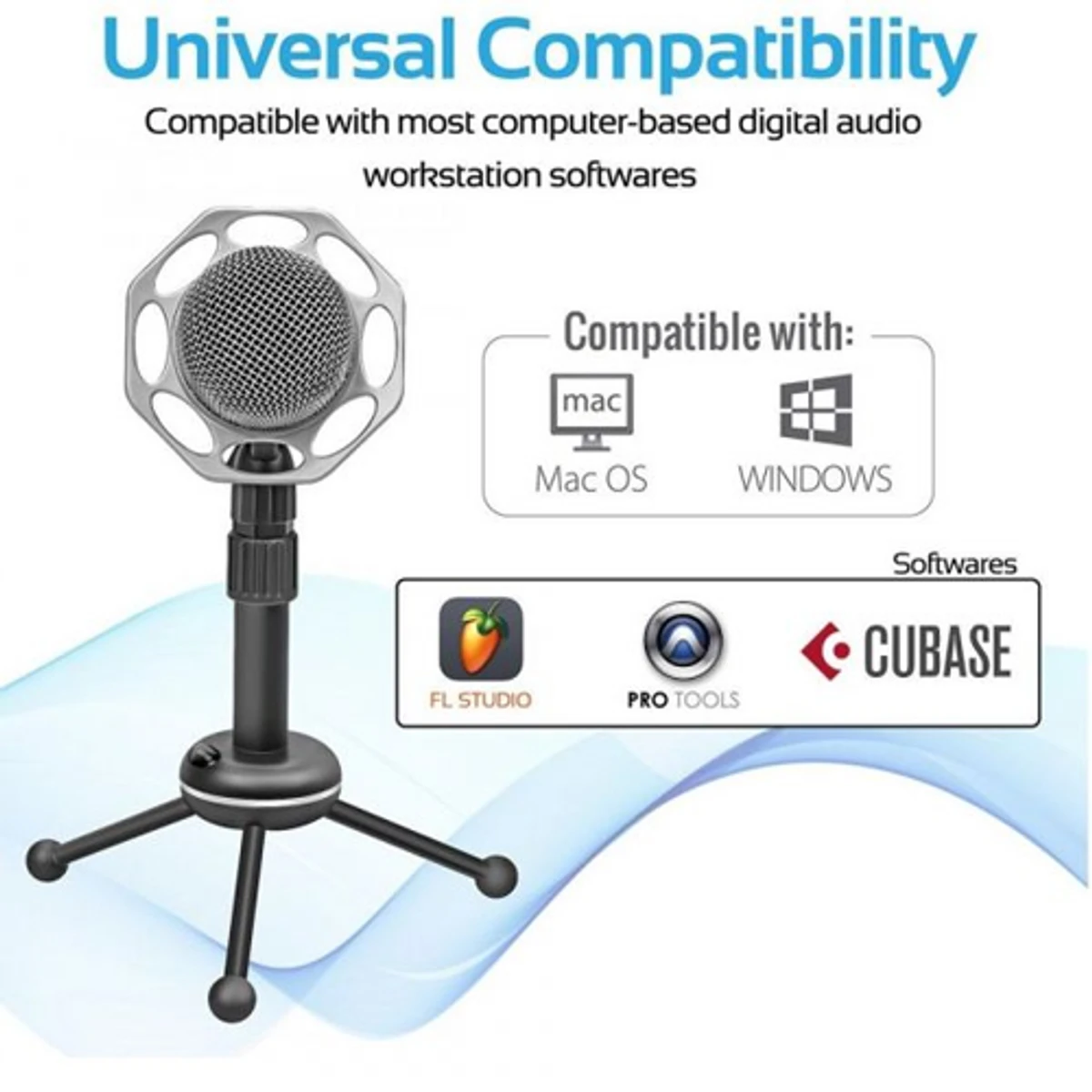 Best Quality Desk Microphones- Professional Condenser Recording Podcast Microphone By Promate