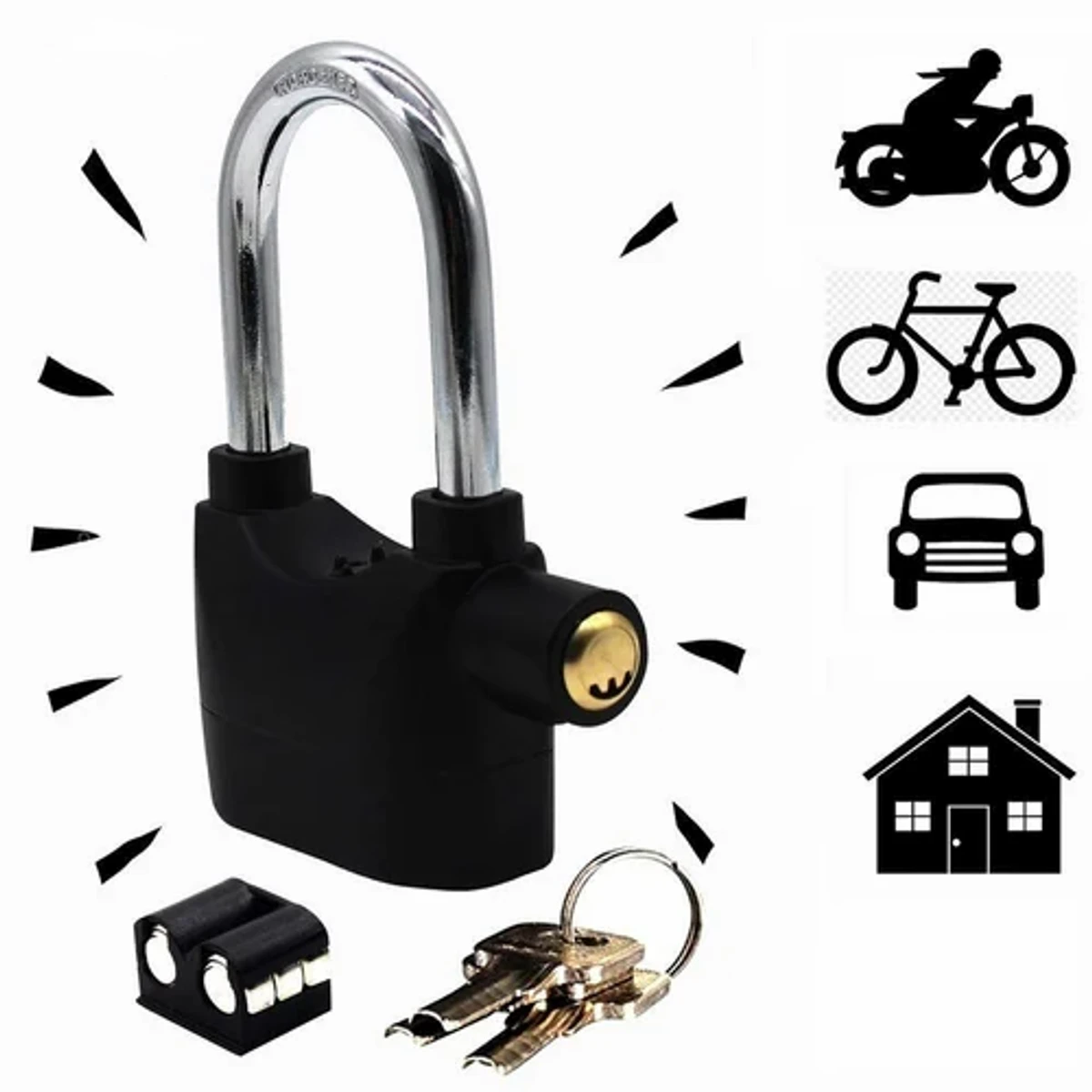 High Quality Security Alarm Lock for Home Bike And Bicycles
