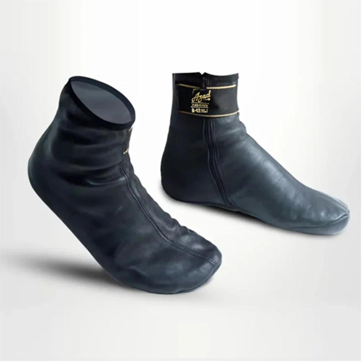 Black Color Pakistani Leather Zipper Socks for Men & Women (100% Leather)