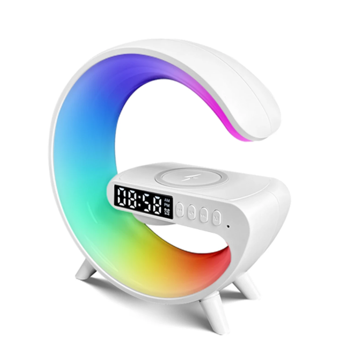 Multifunctional Wireless Charger Alarm Clock Bluetooth Speaker Night Light