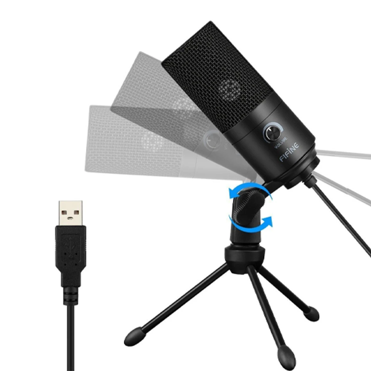 FiFine K669B Microphone- USB Studio Condenser Microphone For YouTube Studio