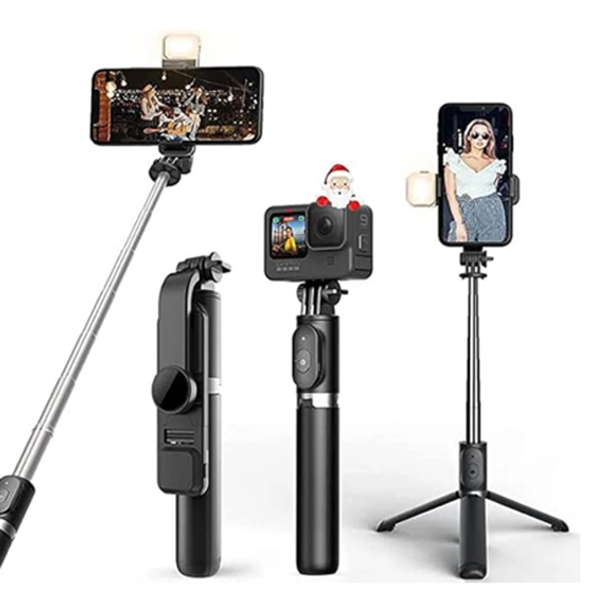 R1S Selfie Stick Wireless Remote With Fill Light