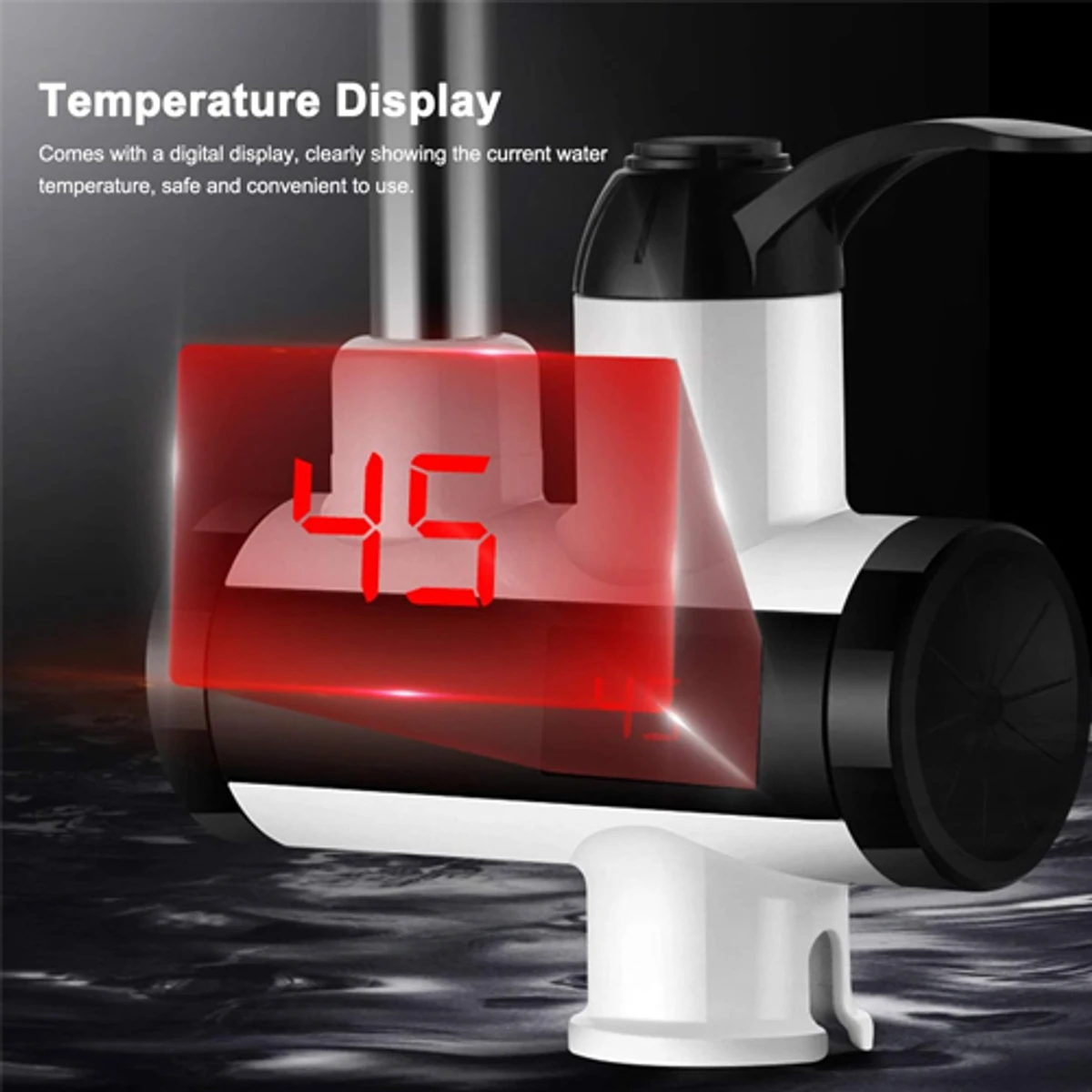 Electric Water Heater Tap with LED Digital Display