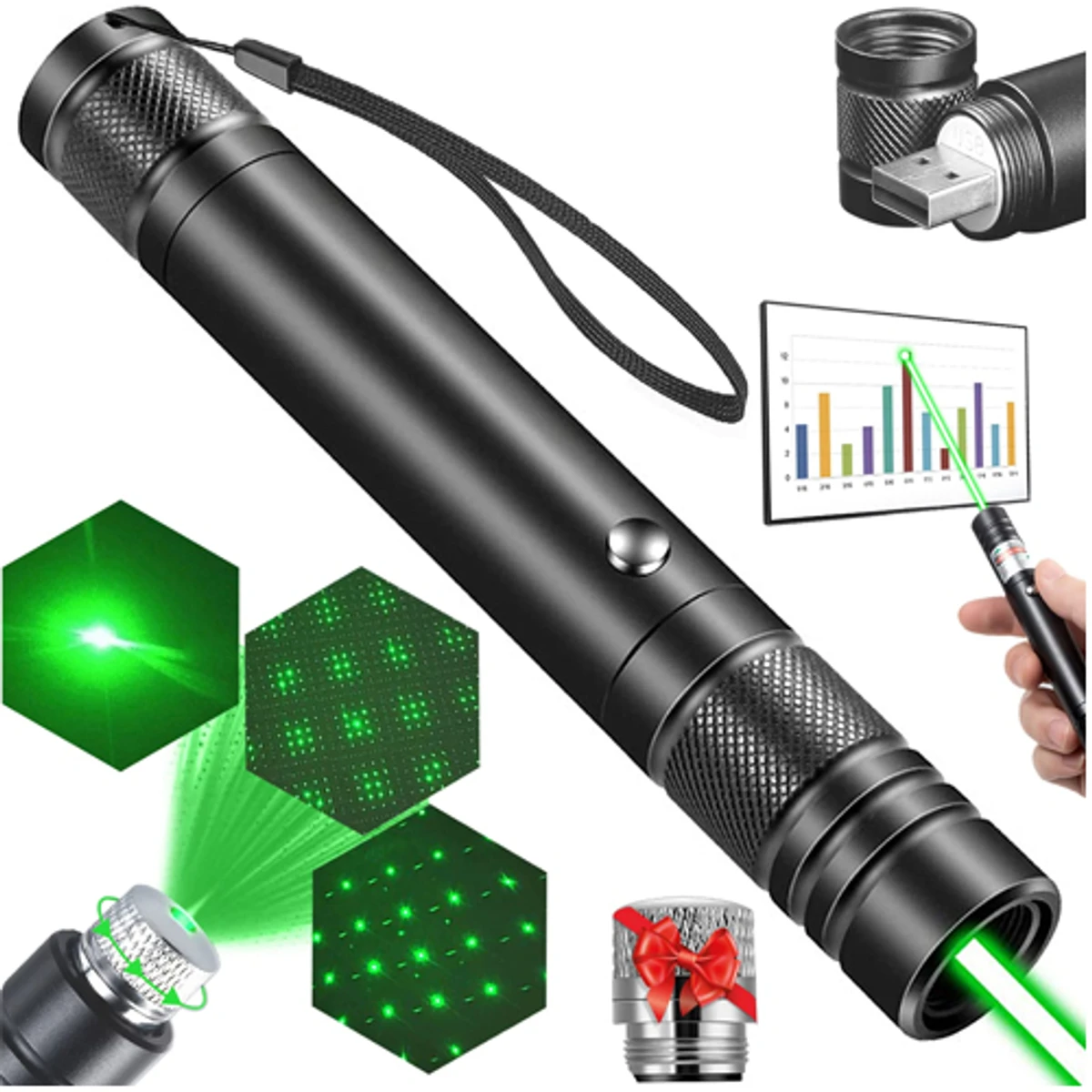 Green Rechargeable Laser Pinner Laser Light