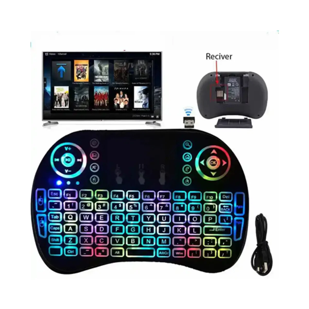 Wireless Mini Keyboard Remote Control Touchpad Mouse Combo Controller