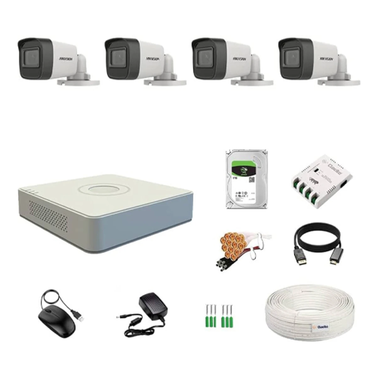 HIKvision CCTV Camera 4 Channel (Package With DVR, 1TB HDD)
