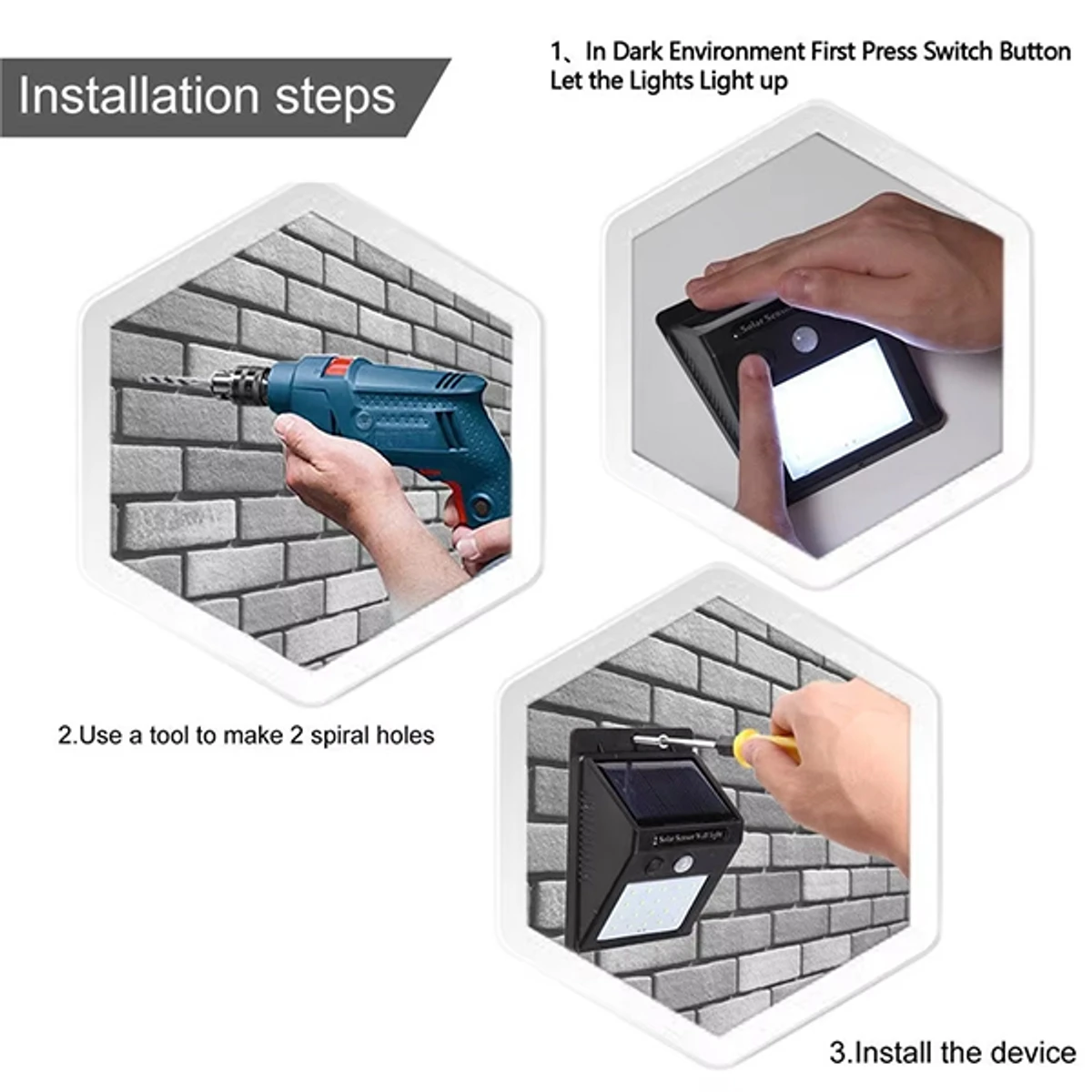 Waterproof  Solar Sensor LED Wall Light
