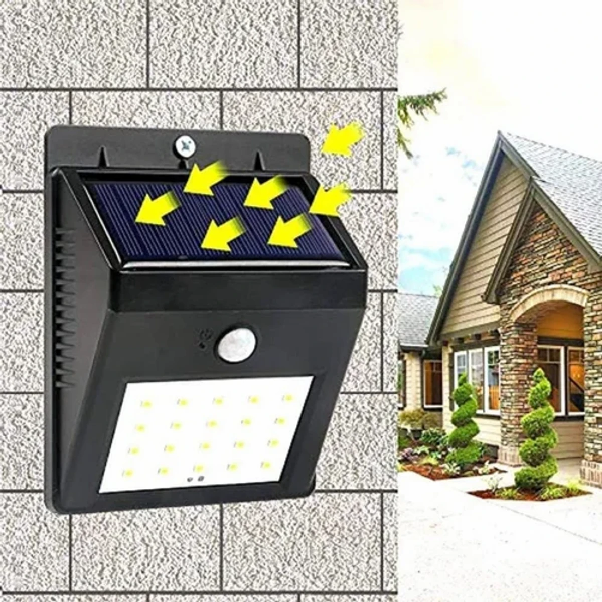 Waterproof  Solar Sensor LED Wall Light