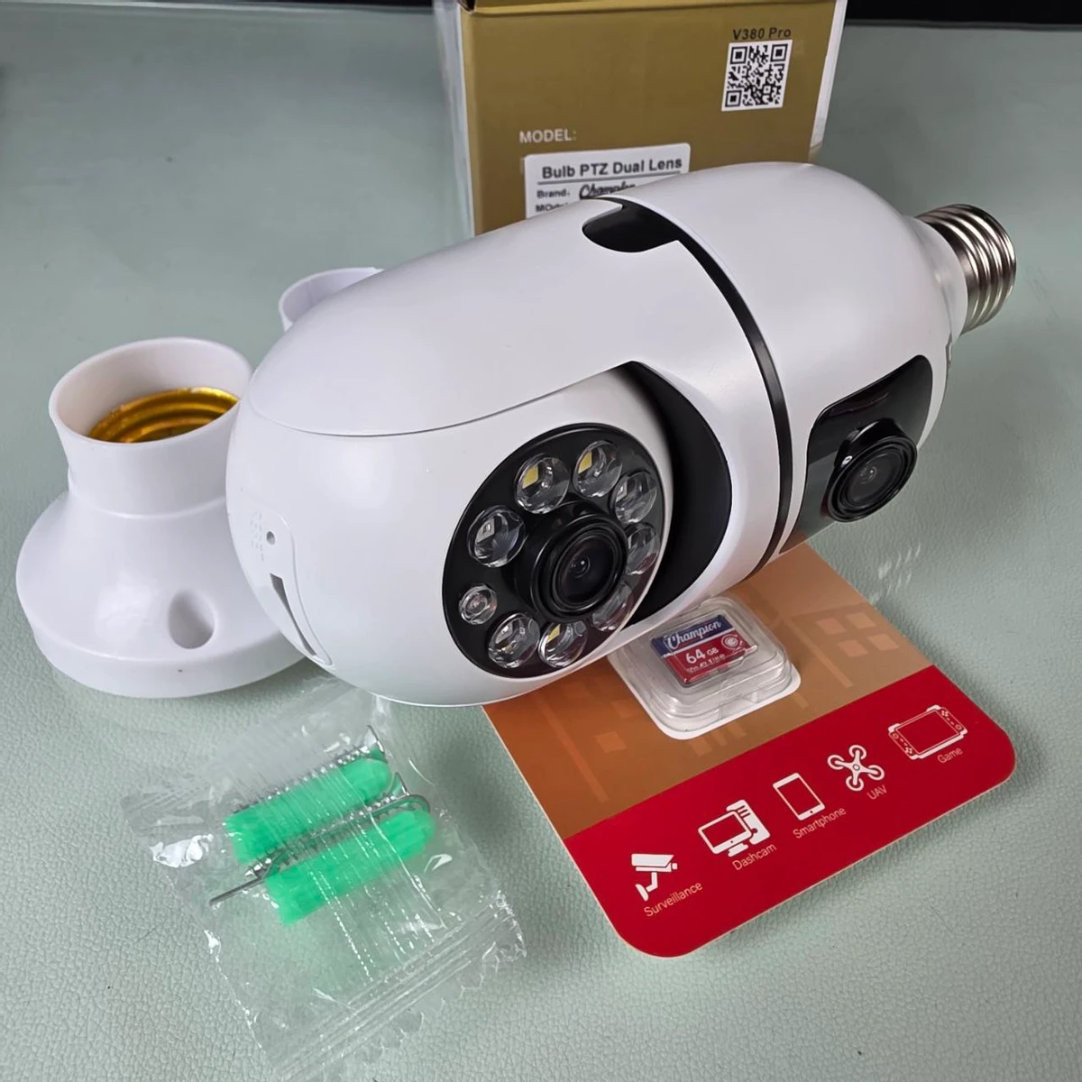 Double Lens IP Camera + 64gb memory card (2 year Warranty)