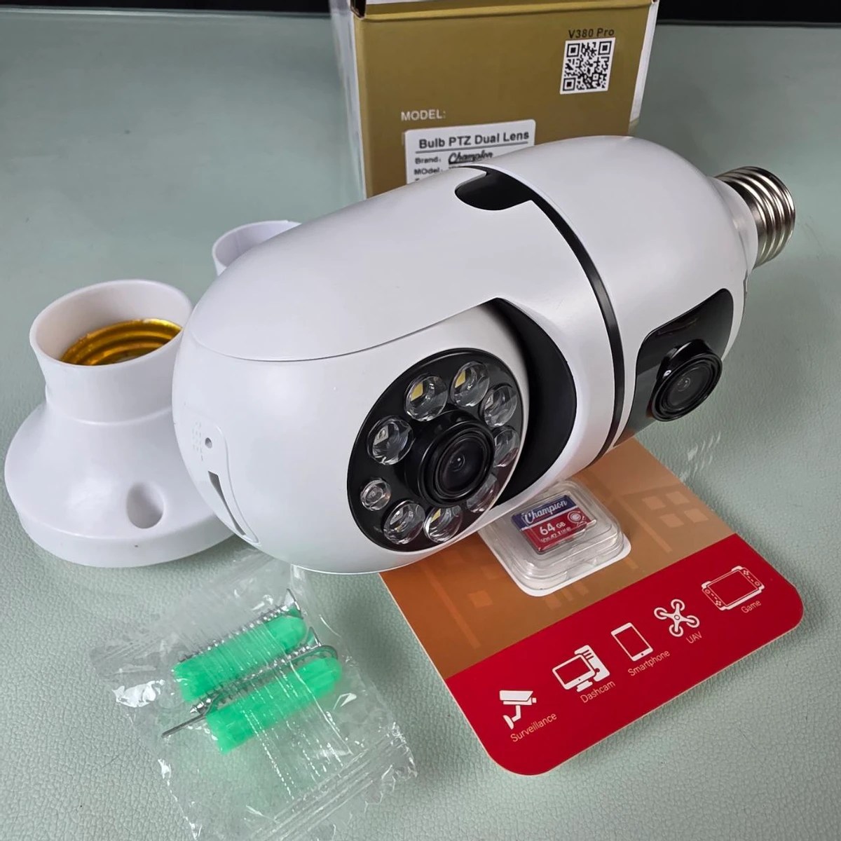 Double Lens IP Camera +  64gb memory card  (2 year Warranty)