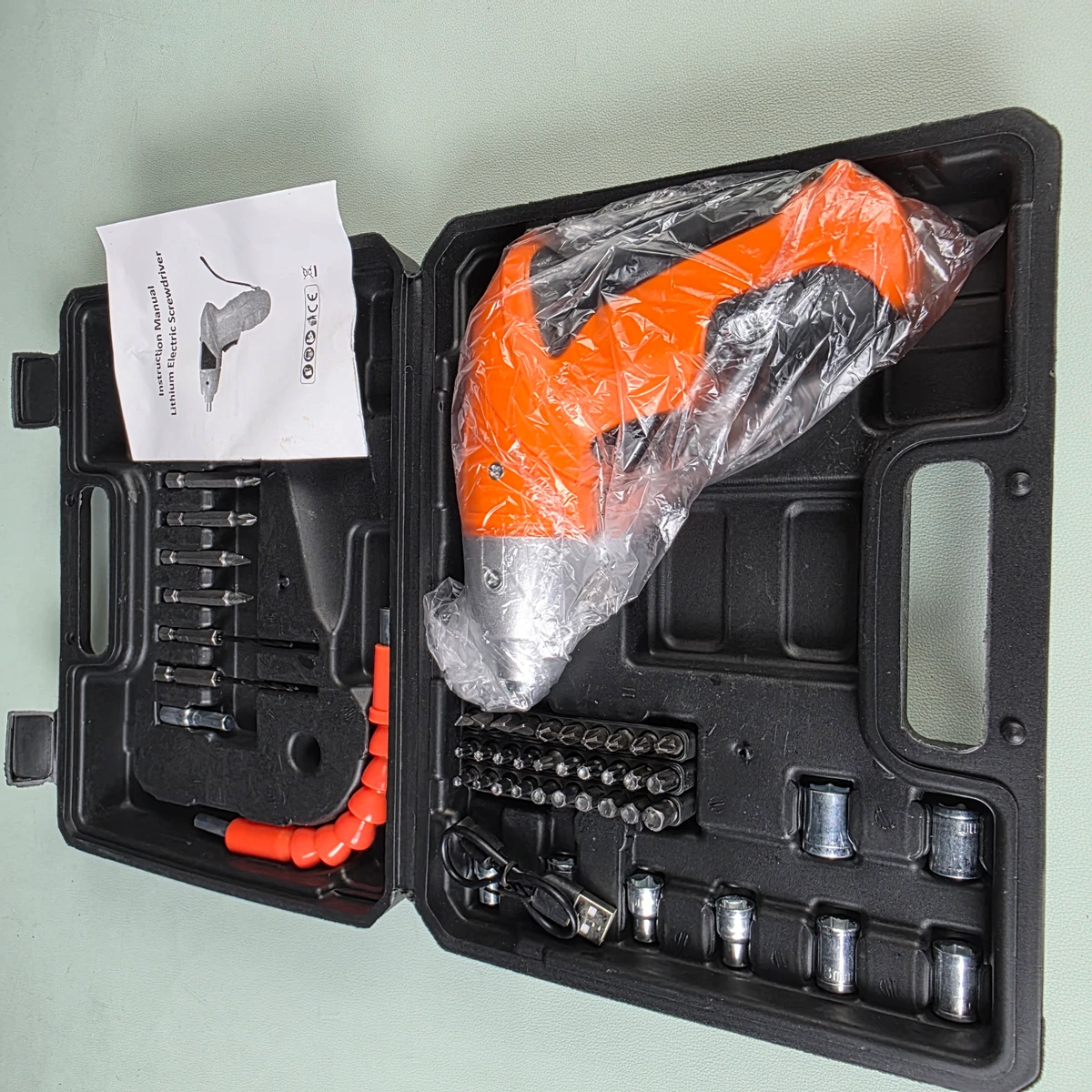 45 Pcs Rechargeable Cordless Screwdriver Tools Set