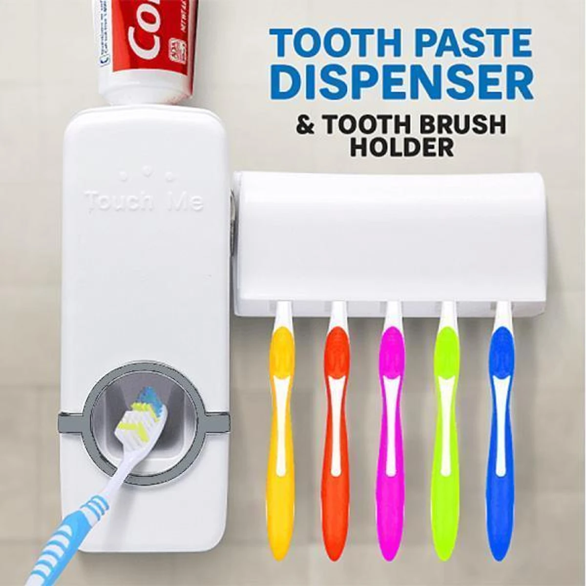 2 in 1 Toothbrush Dispenser and Toothbrush Holder Set