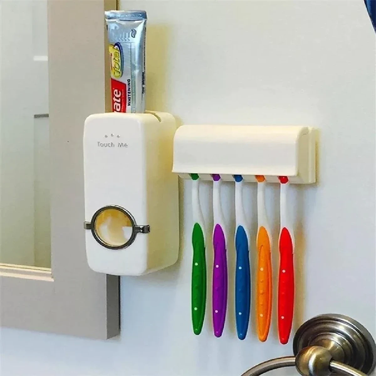 2 in 1 Toothbrush Dispenser and Toothbrush Holder Set