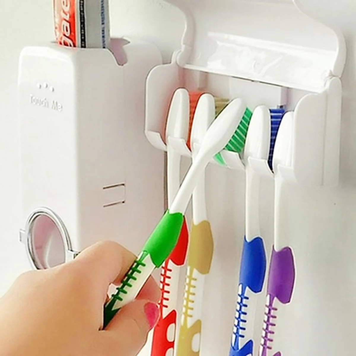 2 in 1 Toothbrush Dispenser and Toothbrush Holder Set