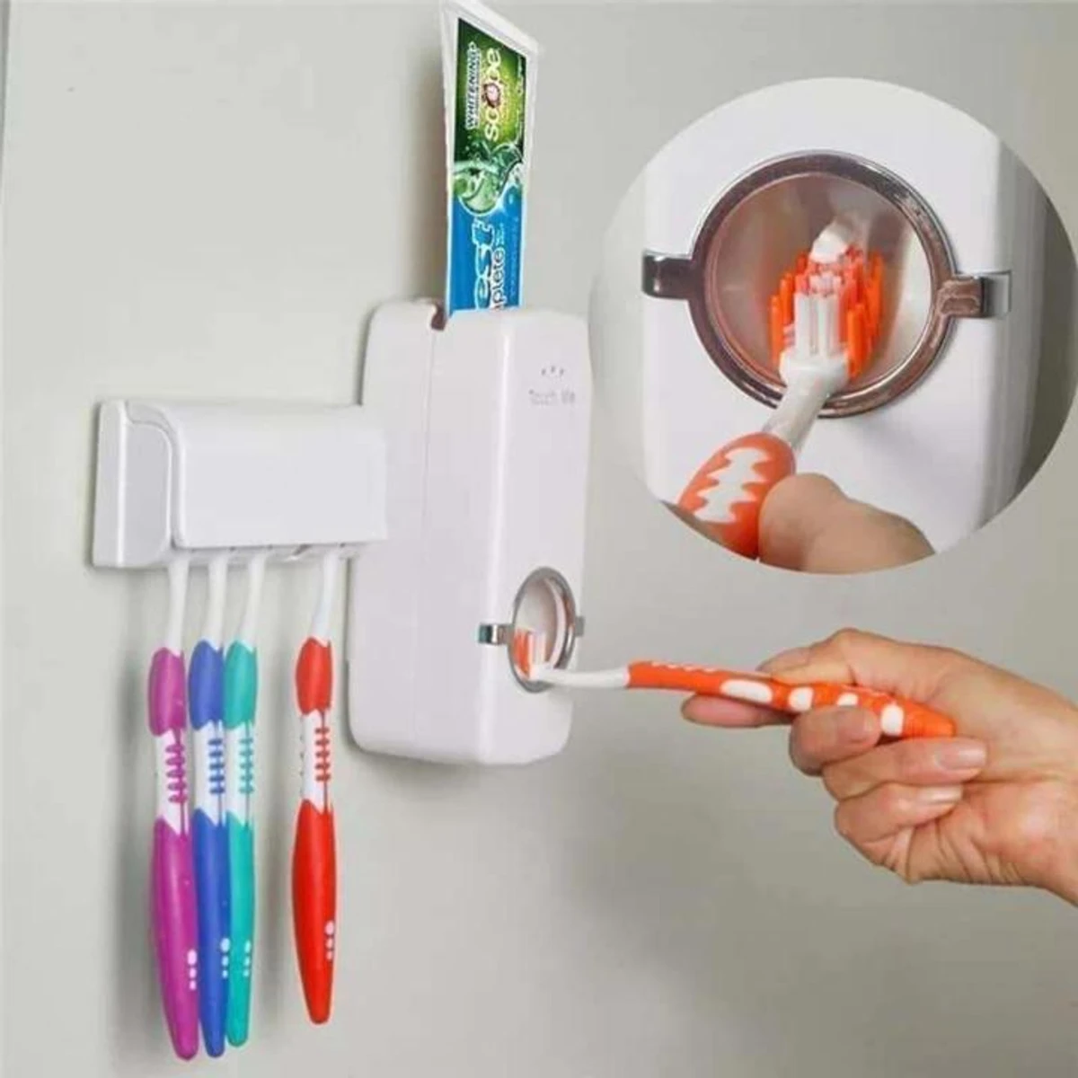 2 in 1 Toothbrush Dispenser and Toothbrush Holder Set