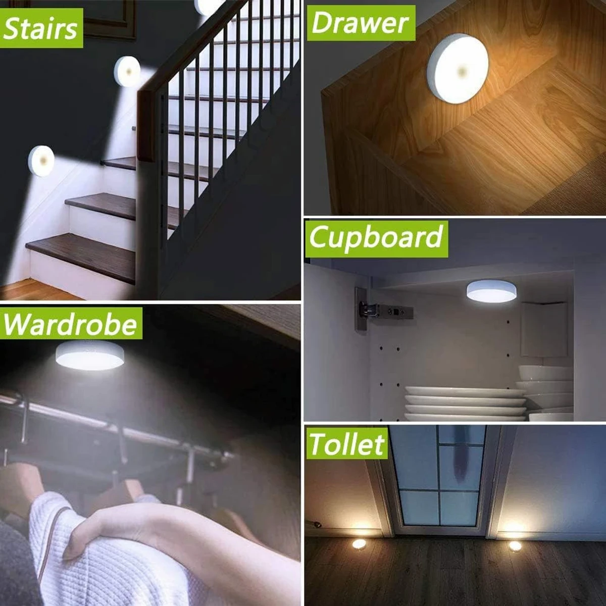 Motion Sensor LED Night Light Set 1 picas