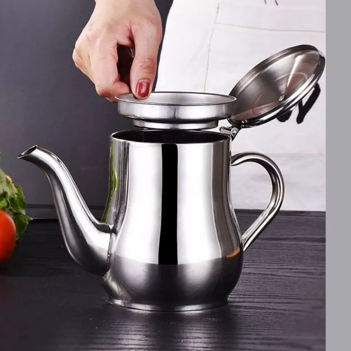 Stainless Steel Oil Strainer Pot -500ml