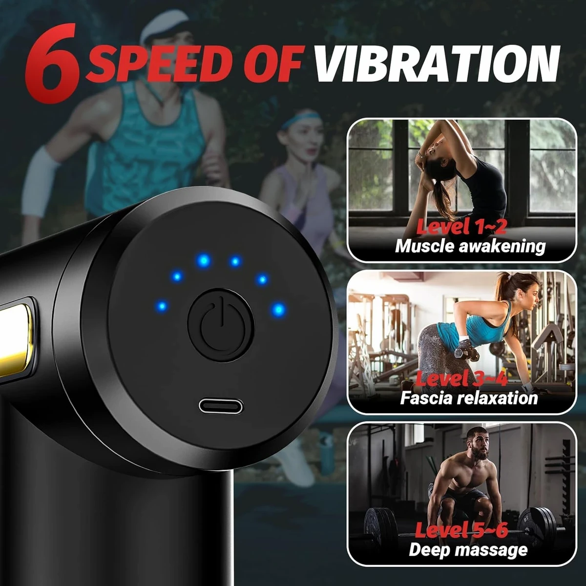 Full Body Gun Massager Rechargeable (1 year warranty )