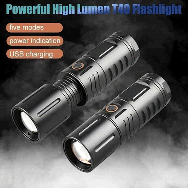 Rechargeable LED Torch Light Waterproof Strong LED Flashlight With Power Bank