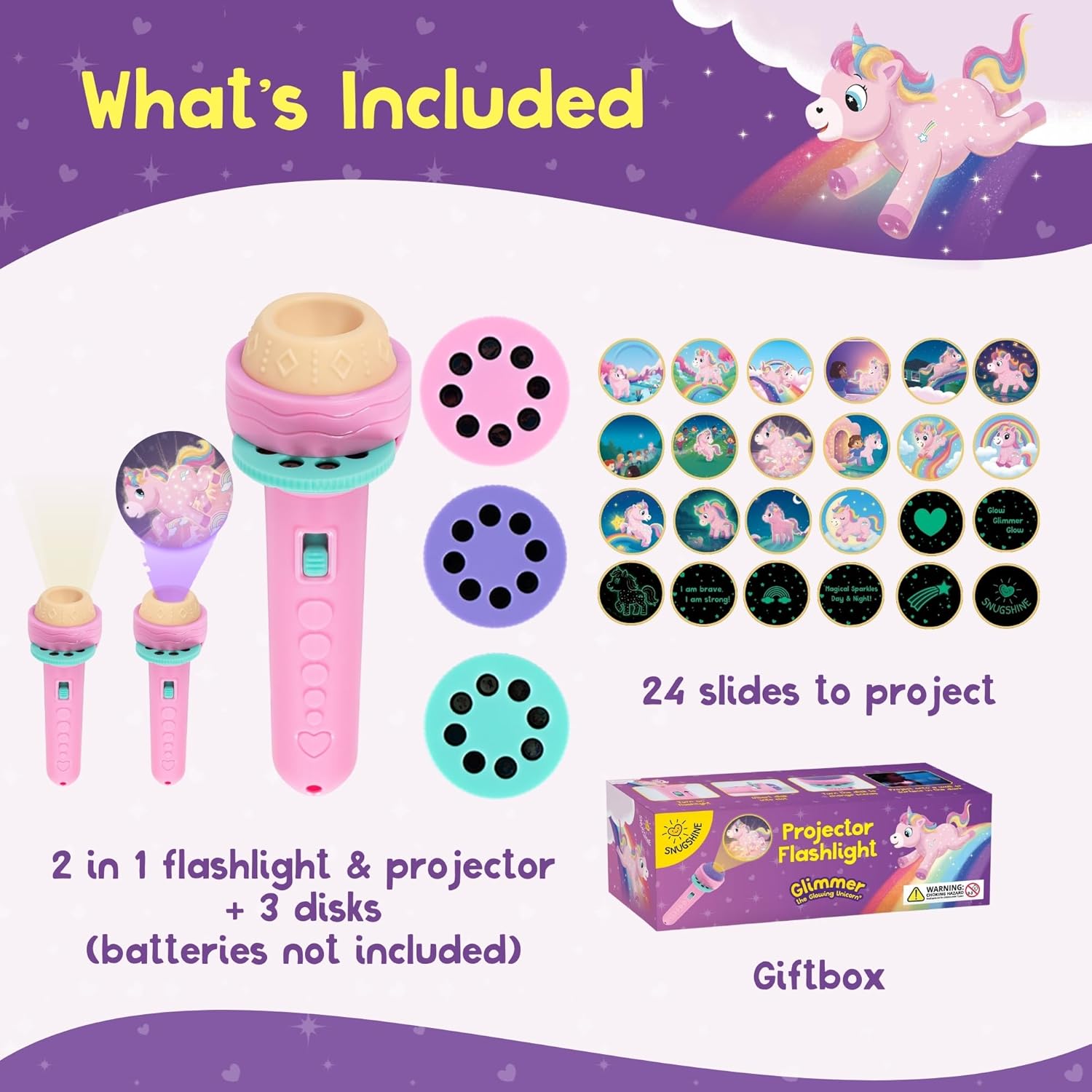 Mini Projector Torch Kids Flashlight