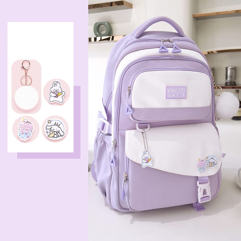 Premium Kids School Backpack (Light Purple)