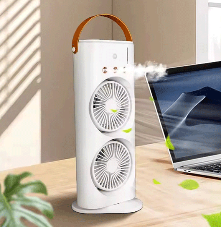 Remote Control Double Head Cooling Fan