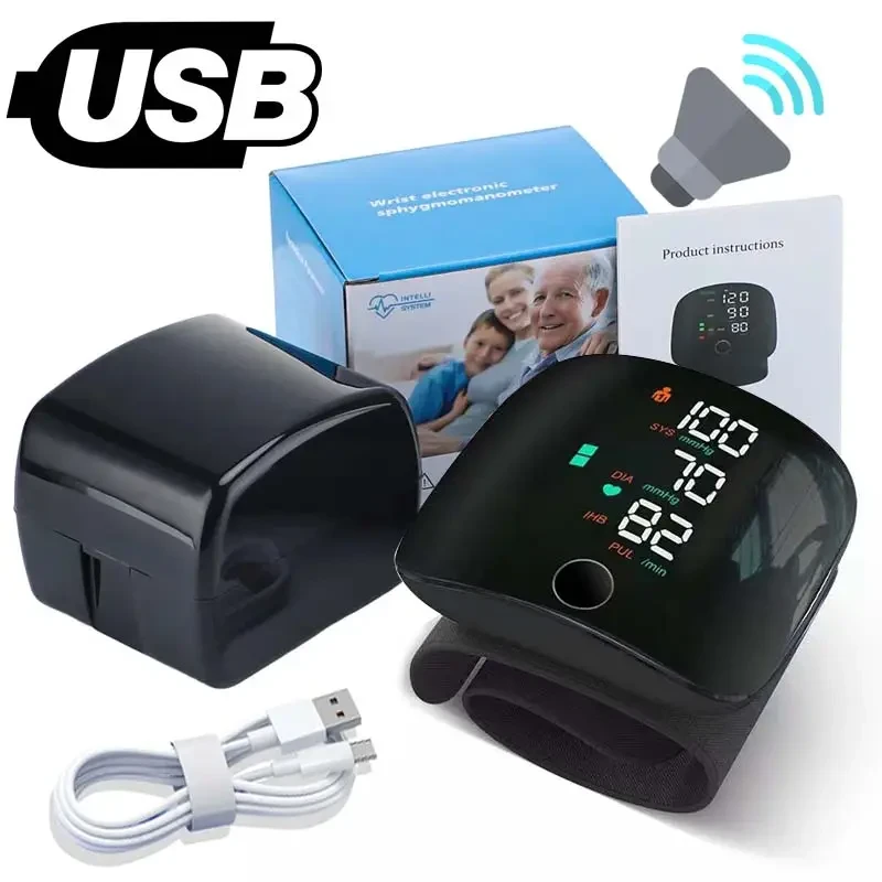 Wrist Blood Pressure Monitor With Large LCD Display