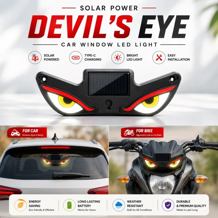 Premium Solar Demon Eye Warning Light